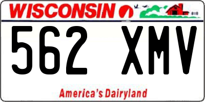 WI license plate 562XMV