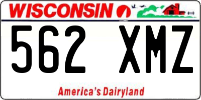 WI license plate 562XMZ