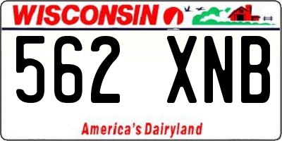 WI license plate 562XNB
