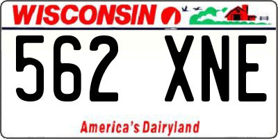 WI license plate 562XNE