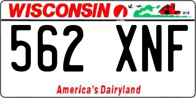 WI license plate 562XNF