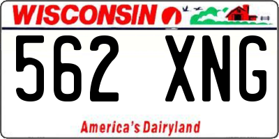 WI license plate 562XNG