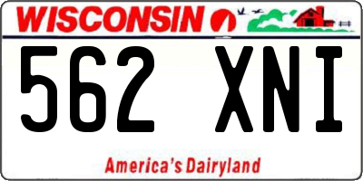 WI license plate 562XNI