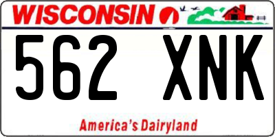 WI license plate 562XNK