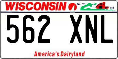 WI license plate 562XNL