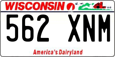 WI license plate 562XNM