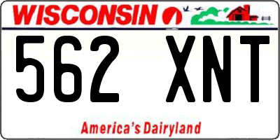 WI license plate 562XNT