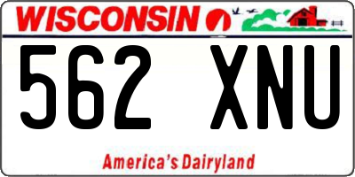 WI license plate 562XNU