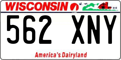 WI license plate 562XNY