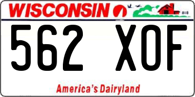 WI license plate 562XOF