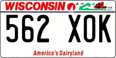 WI license plate 562XOK