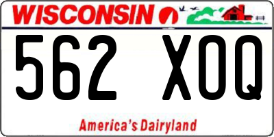 WI license plate 562XOQ