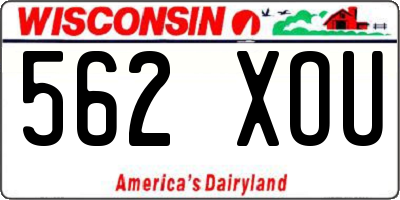 WI license plate 562XOU