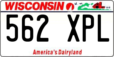 WI license plate 562XPL