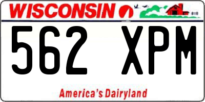 WI license plate 562XPM