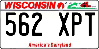 WI license plate 562XPT