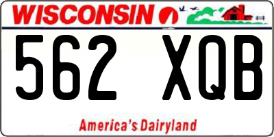 WI license plate 562XQB
