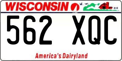 WI license plate 562XQC