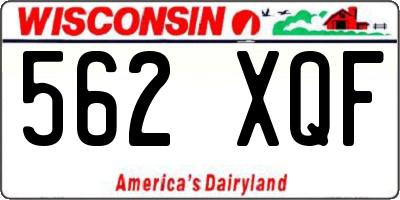 WI license plate 562XQF
