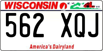 WI license plate 562XQJ