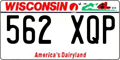 WI license plate 562XQP
