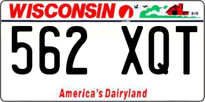 WI license plate 562XQT