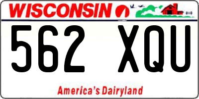 WI license plate 562XQU