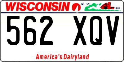 WI license plate 562XQV