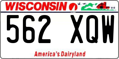 WI license plate 562XQW