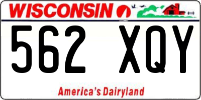 WI license plate 562XQY