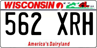 WI license plate 562XRH