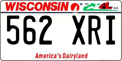 WI license plate 562XRI