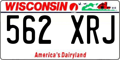 WI license plate 562XRJ