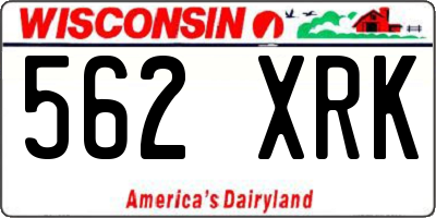 WI license plate 562XRK