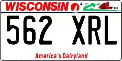 WI license plate 562XRL