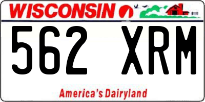 WI license plate 562XRM