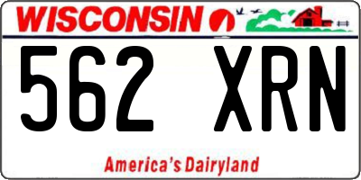 WI license plate 562XRN