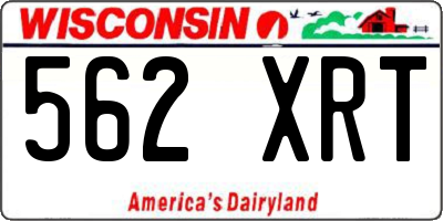 WI license plate 562XRT