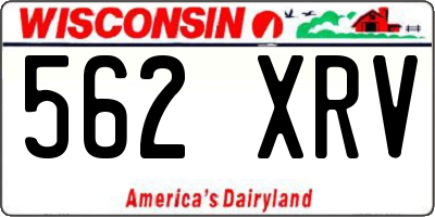 WI license plate 562XRV