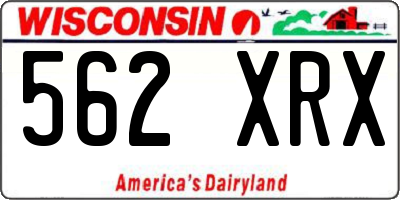 WI license plate 562XRX