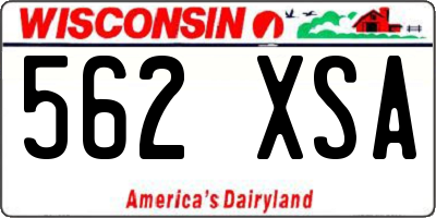 WI license plate 562XSA