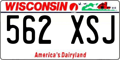 WI license plate 562XSJ