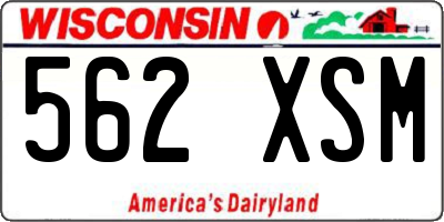 WI license plate 562XSM