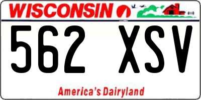 WI license plate 562XSV