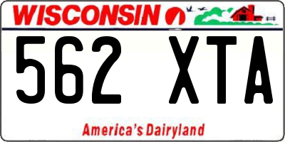 WI license plate 562XTA