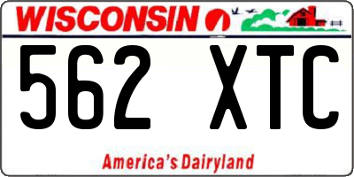 WI license plate 562XTC