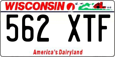 WI license plate 562XTF