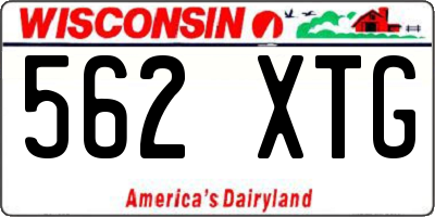 WI license plate 562XTG
