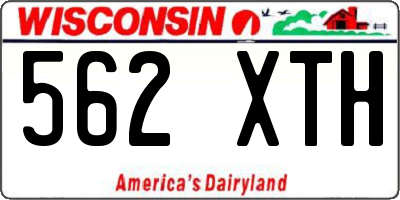 WI license plate 562XTH