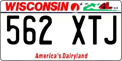 WI license plate 562XTJ